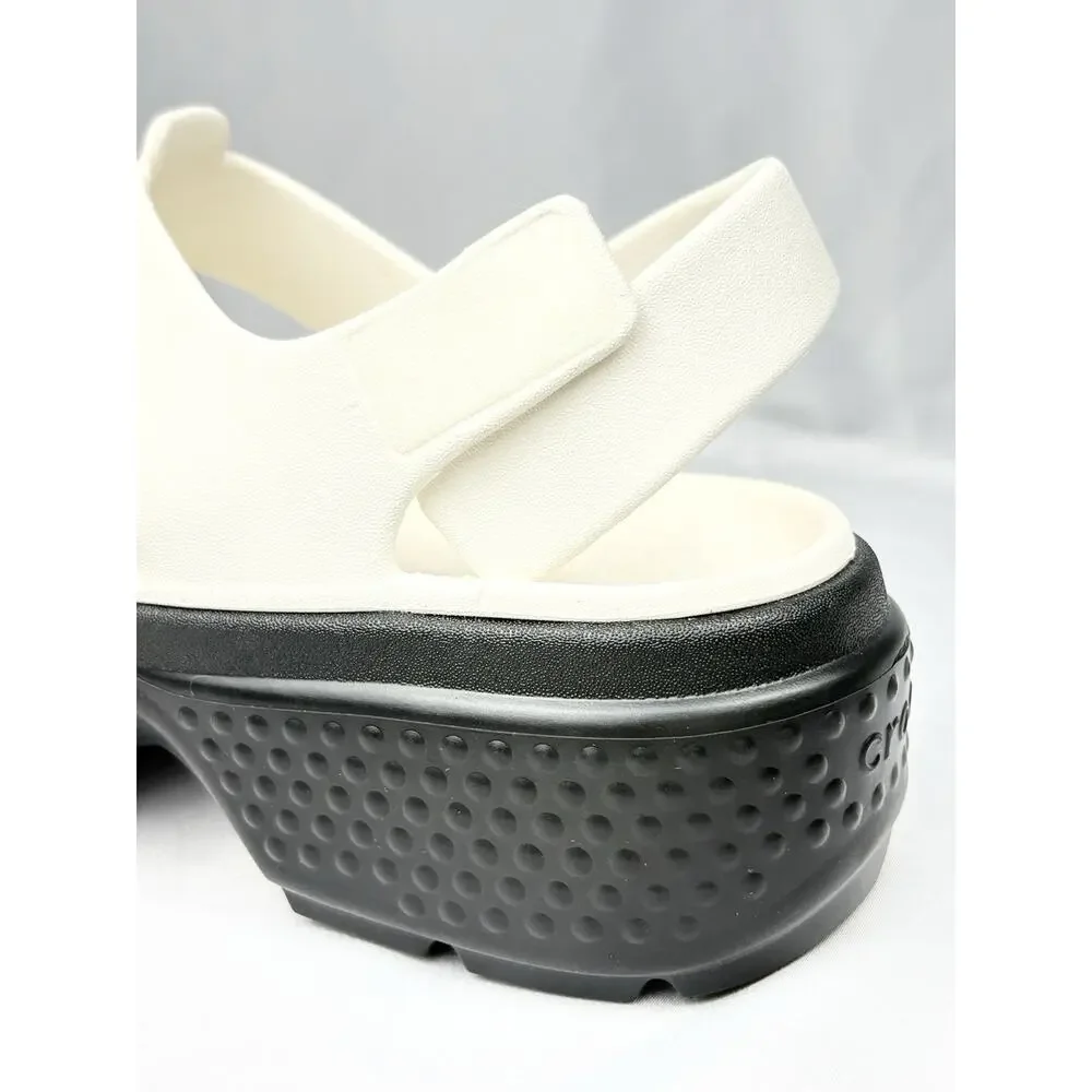 Crocs Stomp Fisherman Platform Sandals Chalk 209938-0WV Men’s 8 Women’s 10 New
